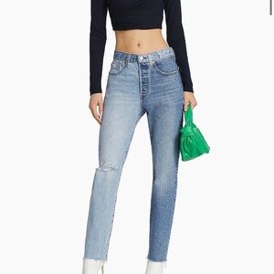 Levi’s 501 Straight Jean, Two Tone Indigo, 27